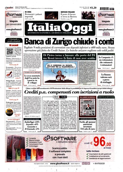 Italia oggi : quotidiano di economia finanza e politica